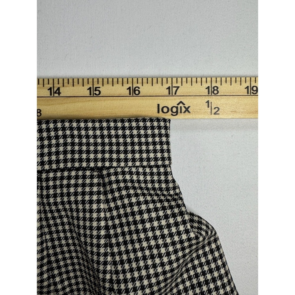 Akris Switzerland Black White Houndstooth Wool Pencil Skirt Vintage Luxury - Picture 4 of 12